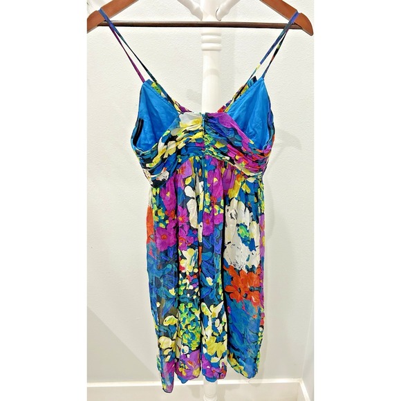 Vintage Y2K Dress 100% Silk Size‎ 4 Whimsical Fairy Glam Sweetheart Empire 2000s - Picture 10 of 10